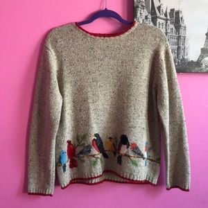 Vintage bird sweater